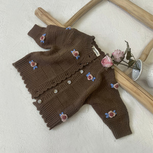<span class=keywords><strong>Cardigan</strong></span> décontracté au <span class=keywords><strong>crochet</strong></span> pour bébé fait à la main 2025 pour petites filles hiver vêtements d'extérieur pour bébés printemps automne haut pour petites filles - Product Image 4