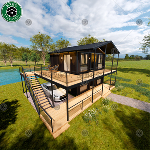 Cabaña Contenedor Expandible de Dos Niveles, Casa Prefabricada de Acero, Plataforma Grande, Escalera, Camping Panorámico, Villa de Vacaciones en el Bosque - Product Image 5