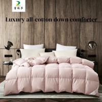 Couette d'été matelassée Queen Size confortable en duvet de canard 90% avec tissu en coton sélectionné, stérilisée et sans odeur, compatible OEM