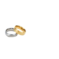 Bague en acier inoxydable rainuré de 8 mm pour homme et femme, cadeau tendance certifié or pour fiançailles et anniversaire, vente en gros