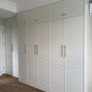 Custom Durable French Modern Minimalist Style Melamine Board Door Bedroom <b>Wardrobe</b> for Hotel & Villa - Product Image 2