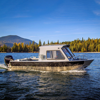 Bateau à moteur hors-bord en aluminium de 18 pieds, cabine de pêche, bateau en aluminium, soudé, à vendre, 2022