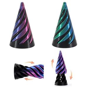 Jouet original et originaliste imprimé en 3D, jouet anti-stress 2-en-1 en forme de cône spiralé rotatif - Product Image 2