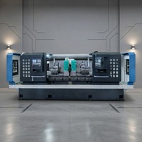 Tour CNC 5 axes Fanuc homologué CE avec double broche centrale pour le traitement de pièces métalliques (perceuses/tubes/arbres)