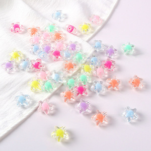 Cuentas sueltas de acrílico en forma de estrella para la fabricación de pulseras, multicolor, 10 mm, accesorios de joyería DIY - Product Image 4