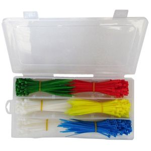 Bridas para cables de 10-20 cm, varios colores, paquete de 550 piezas para organización de dispositivos electrónicos - Product Image 1
