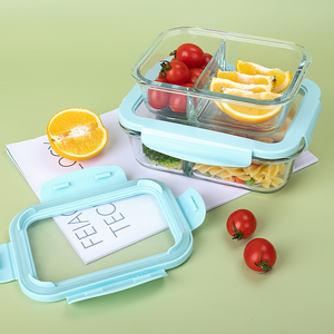 Contenitore per Pranzo in Vetro Wolecok Senza BPA 1040/640ml, Adatto al Microonde con Coperchi Ermetici per Preparazione e Conservazione Pasti - Product Image 3