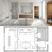 Design d'intérieur de maison moderne certifié CE, style postmoderne, salon, villa, personnalisation OEM ODM, design graphique