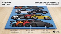 Moderner Cartoon-Design Teppich für Heimdekoration, Abstrakter Unregelmäßiger Teppich mit Automotiv, Maßgefertigte Teppiche mit Logo, Bodenmatte im Anime-Auto-Design
