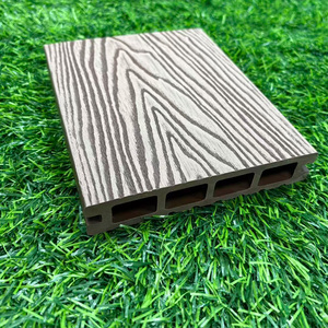 Plancher de <span class=keywords><strong>terrasse</strong></span> extérieur WPC moderne carré, à double verrouillage, écologique, antidérapant, imperméable, finition grain de <span class=keywords><strong>bois</strong></span> pour jardin et cuisine - Product Image 5