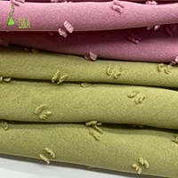 Tela de Crepé de Seda CEY 100% Poliéster con Estampado de Puntos, Elástica en 4 Direcciones, Tejido Jacquard, Anti-Pilling, de Secado Rápido, para Vestidos y Camisas