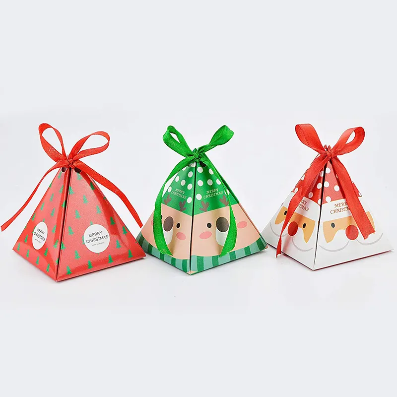 Kue Barang Hadiah Tas Permen Santa Claus Kotak Hadiah Kemasan untuk Festival Liburan Tahun Baru Kotak Permen Dekorasi Natal