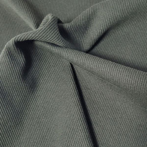 95% 면 5% 스판덱스 2x2 리브 니트 원단 중간 두께 340gsm 120cm 폭 부드럽고 통기성 있는 칼라, 커프스 및 패션 탑용 - Product Image 4