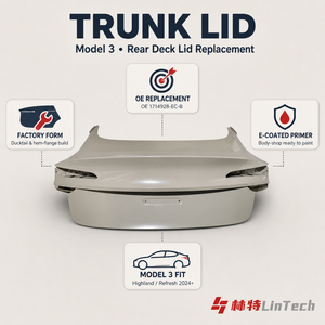 ฝากระโปรงท้าย LinTech สำหรับ <span class=keywords><strong>Tesla</strong></span> <span class=keywords><strong>Model</strong></span> <span class=keywords><strong>3</strong></span> Highland 1714928-EC-B อะไหล่แท้ตรงรุ่น ขายส่งจากโรงงาน - Product Image 4