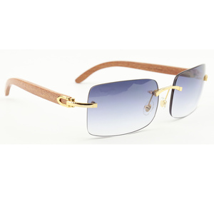 Gafas de sol de madera con diseño de marca, lentes de sol polarizadas con Logo personalizado, con borde fino, suela Occhiali <span class=keywords><strong>Da</strong></span>, 2019 - Product Image 3