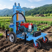 Foreuse de puits d'eau diesel compacte montée sur remorque avec capacité de forage profond pour l'irrigation des terres agricoles