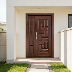 Nouvelles portes en acier abordables pour la rénovation de la maison, portes <span class=keywords><strong>d</strong></span>'<span class=keywords><strong>entrée</strong></span> sécurisées, économiques et fiables - Product Image 4