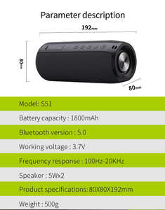 ตู้โลหะกลางแจ้งแบบกำหนดเอง S51V5.2 พร้อมพอร์ต USB กำลังขับ 5-10 วัตต์ สำหรับลำโพงไร้สายขนาดเล็กแบบพกพา กันน้ำระดับ IPX-6 รองรับ 5.3 RGB - Product Image 6