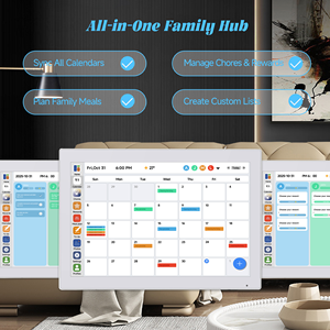 Cadre photo intelligent avec calendrier et horloge, écran tactile HD 1080P de 21,5 pouces, prise en charge MP3, lecture vidéo, Wi-Fi - Vente en gros usine - Product Image 3