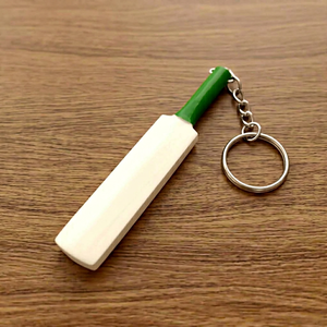 Porte-clés en bois de cricket miniature avec logo personnalisé, porte-clés en bois massif, souvenir sportif, cadeau en gros, accessoires de batte promotionnels - Product Image 1