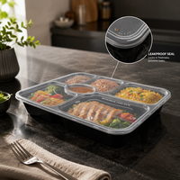 Boîte à emporter pour restaurant PP, couvercle de boîte bento, boîte de rangement alimentaire