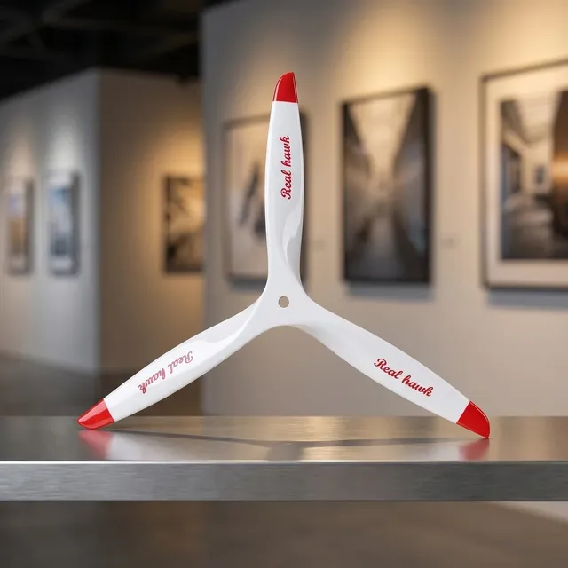 RealHawk 20-24 Inch 3-Blade Beech Wood Propeller CW CCW White Red Tip for Scale Gas RC Airplane Warbird