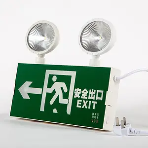 Lâmpada de emergência led ip30, para parede interna, para exibição, para homem, lâmpada gêmea