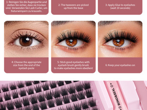 Meilleures ventes DIY <span class=keywords><strong>Cils</strong></span> artificiels bouclés brillants en cheveux synthétiques sans cruauté animale pour SHEIN, style européen et américain - Product Image 6