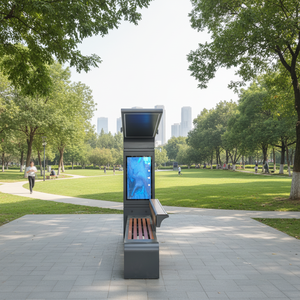 <span class=keywords><strong>Banc</strong></span> d'extérieur résistant aux intempéries en acier galvanisé pour lieux publics - Product Image 2