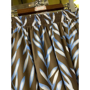 Falda acampanada con estampado Retro para mujer, cintura alta, dobladillo grande ajustado, estilo informal para reducir la edad para la temporada de otoño - Product Image 4