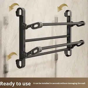 High Quality ABS Plastic Double Tier Wall Mounted Living Room <strong>Door</strong> <strong>Back</strong> Multifunctional Foldable Modern Simple <strong>Shoe</strong> <strong>Rack</strong> - Product Image 1