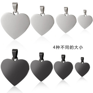 All'ingrosso targhette per animali domestici con motivo identificativo per cani e gatti ciondolo con cuore in acciaio inossidabile ciondolo portachiavi con ciondolo personalizzato - Product Image 4