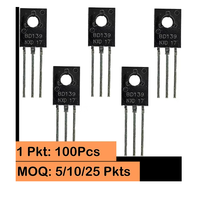 Transistor NPN à usage général BD139, composant électronique pour amplificateur, circuit de contrôle d'alimentation à découpage et assemblage de cartes de circuits imprimés (PCB)