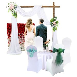 Spandex Chair Sashes Polyester 100pcs Wedding Chair Ribbon <b>Tie</b> <b>Back</b> Bow for Chair Cover - Product Image 6