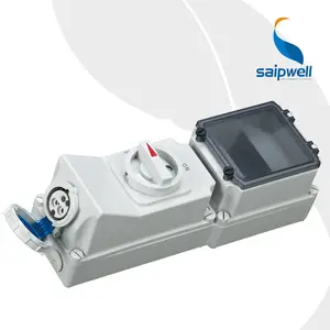 Saipwell/Saip SP-7213 3P 16A IP44 International Standard Mechanical Interlock And Din Standard Install Guide Rail