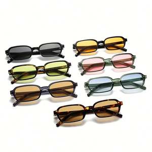 Gafas de Sol Personalizadas con Logotipo, Moda 2025, Estilo Punk Verde, Protección UV400, Rectangulares Pequeñas, para Hombre y Mujer - Product Image 2