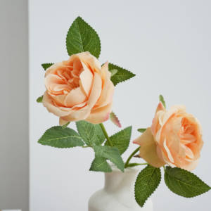 Flor de seda de gama alta mesa de centro de mesa boda flor de doble cabeza al por mayor decoración interior del hogar flor de Rosa de seda artificial - Product Image 2