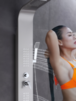 Vente chaude salle de bain murale en acier inoxydable cascade colonne de douche panneau de douche