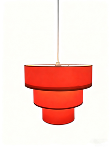 Chất Lượng Cao TC Vải 3-Hai Lớp Mặt Dây Chuyền Ánh Sáng Trần PVC Đèn Bóng Râm Với Khung Dây Trong Nhà - Product Image 4