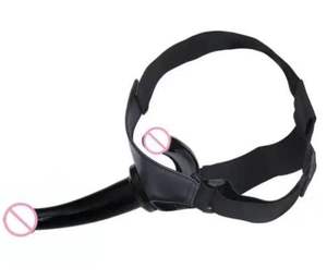 Hochwertige Realistische Schwarze Gummi-Dildos für Frauen mit Weichem Verstellbarem Doppelgurt-Design Simulations-Dildos - Product Image 5