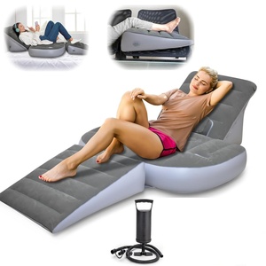 Inflatable 3pcs <b>Bed</b> Wedge Pillow Set with Hole-Reading Pillow&<b>Back</b> <b>Support</b>,Leg Pain Relief,Adjustable Pillows for Acid Reflux - Product Image 1