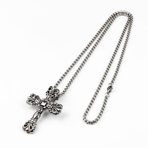 고품질 개성 유형 크로스 스테인레스 스틸 액세서리 락 쇼 쿨 중공 316L 스테인레스 스틸 목걸이 남성 - Product Image 4