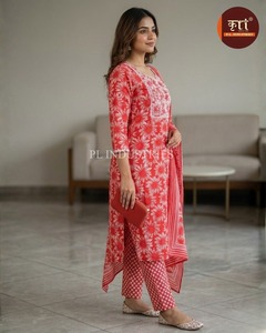 Costume en coton cousu pour femmes, best-seller, avec dupatta, pour les occasions spéciales, séchage rapide, design moderne, disponible à prix réduit - Product Image 5