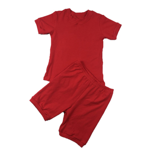Conjuntos de Ropa de Verano para Niñas, 40 Colores, Algodón Liso, Dos Piezas - Product Image 4