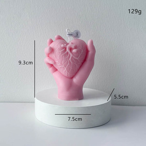 Ensemble de bougies parfumées en forme de cœur, bougies parfumées de luxe personnalisées, 129 g, vente en gros - Product Image 6