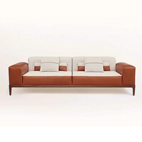 Canapé d'angle moderne italien, canapé de salon de luxe, meubles en cuir véritable, bois de noyer noir, ensemble de canapés de bureau