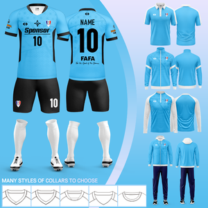 EUOKA, camisetas de fútbol Retro personalizadas por sublimación para hombre, uniforme de club de fútbol, camiseta de fútbol en blanco transpirable negra y dorada - Product Image 2