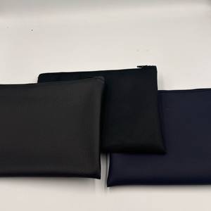 Borse per il Trucco in Pelle Artificiale Premium Nuova Tendenza Nera Estiva con Cerniera Pochette L-1 25X18.5X0.5 cm Borse da Viaggio AUNDE ITALIA - Product Image 6