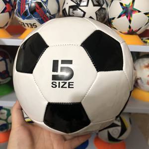 Ballon de football de haute qualité, taille 5, cousu à la machine, en cuir PVC, personnalisez votre logo, entraînement. - Product Image 3