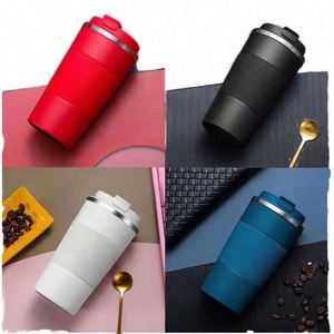 Thermos à café portable en acier inoxydable à double paroi de 380 ml/510 ml, tasse isotherme étanche pour voiture et multi-usages - Product Image 2
